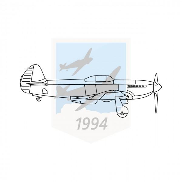 Yak 3 mit Fahrwerk - Seitenansicht